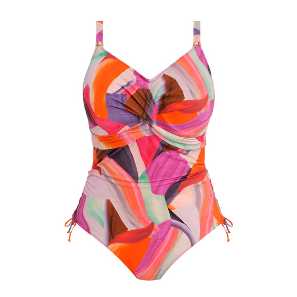 Aguada Beach Underwire Twist Front Swimsuit with Adjustable Leg