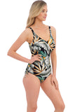 Bamboo Grove Underwire V-Neck Swimsuit with Adjustable leg