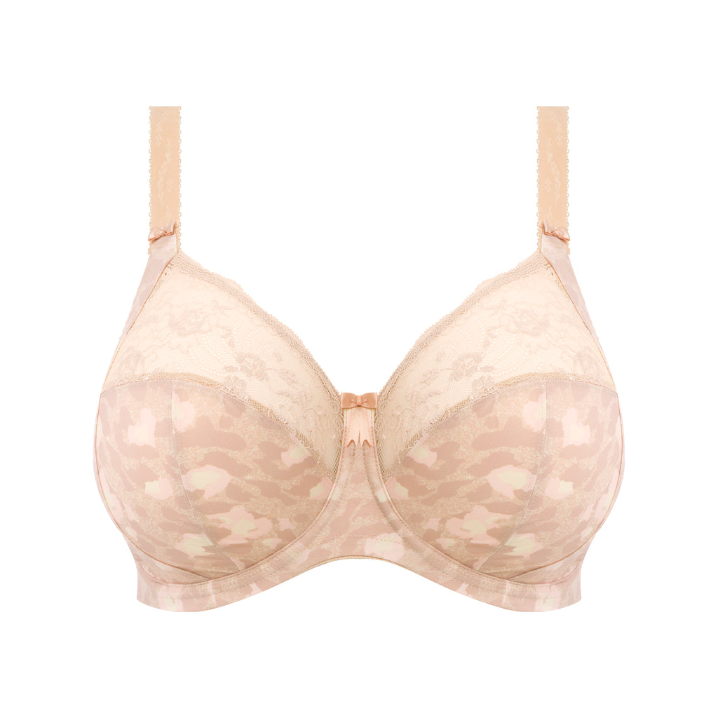 Morgan Underwire Banded Bra with Stretch Lace - Toasted Almond
