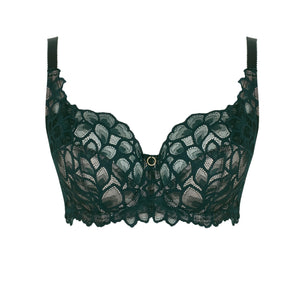 Allure Underwire Full Cup Bra - Forest Green