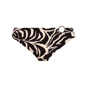 Aruba Nights Mid Rise Bikini Brief - Black & Cream