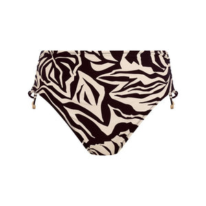 Aruba Nights High Waist Bikini Brief in - Black & Cream