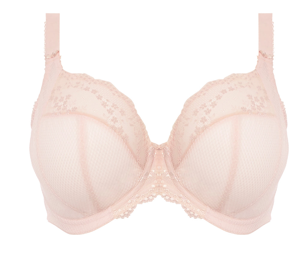 Charley Underwire Plunge Bra with Stretch Lace - Ballet Pink
