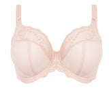Charley Underwire Plunge Bra with Stretch Lace - Ballet Pink