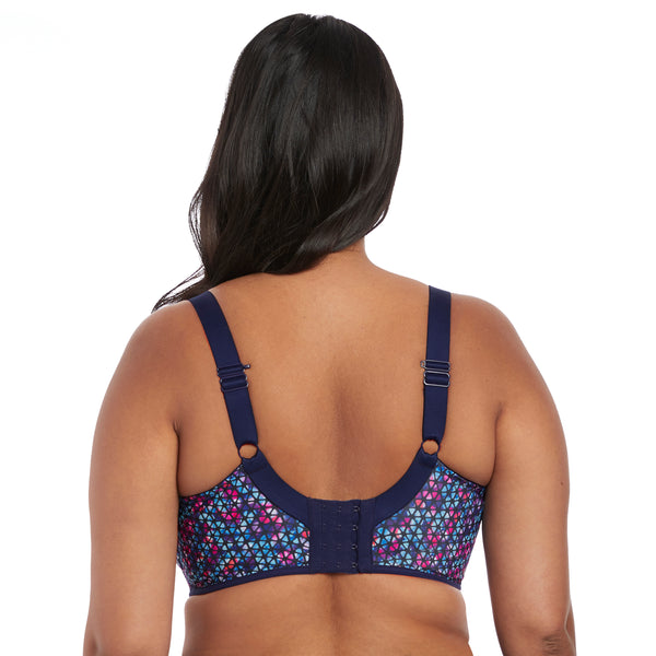 Energise Underwire Sports Bra With J Hook - Navy Geo