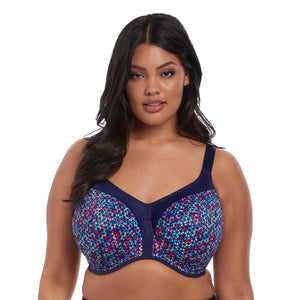 Energise Underwire Sports Bra With J Hook - Navy Geo