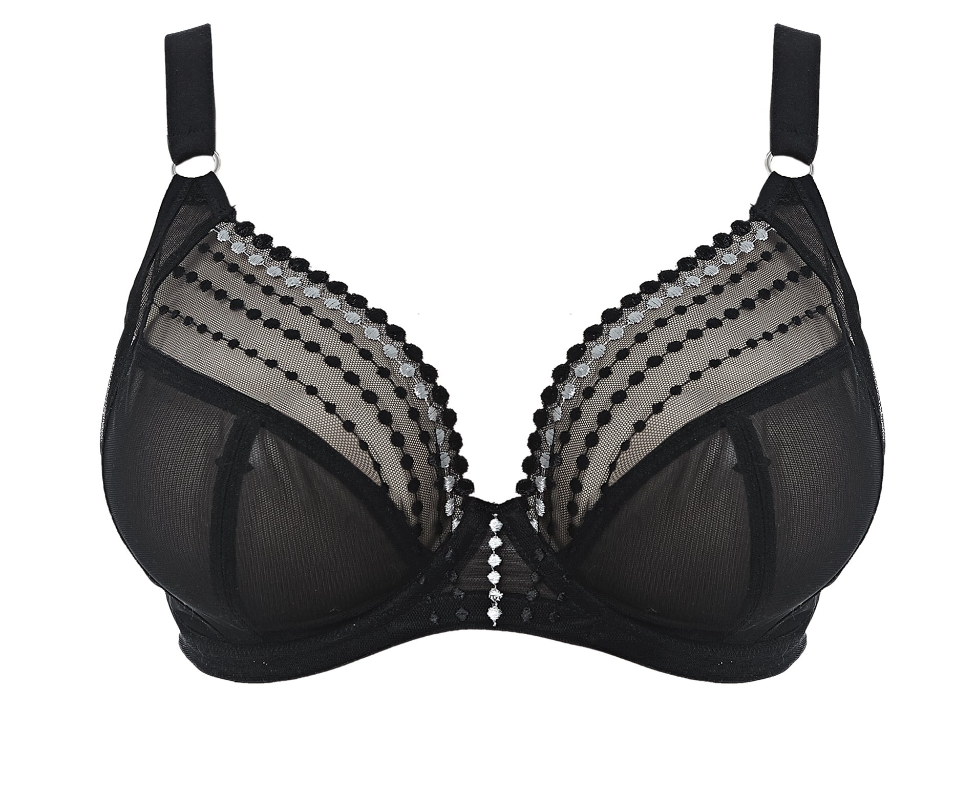 Matilda Underwire Plunge Bra in Black