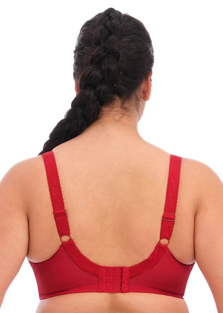 Morgan Underwire Banded Bra with Stretch Lace - Haute Red