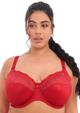 Morgan Underwire Banded Bra with Stretch Lace - Haute Red