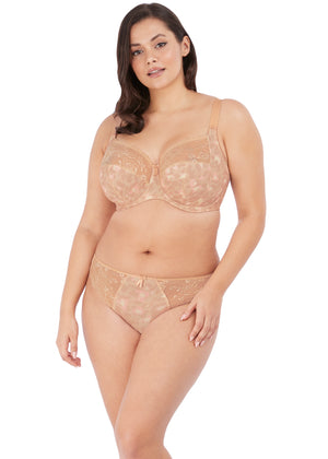 Morgan Underwire Banded Bra with Stretch Lace - Toasted Almond