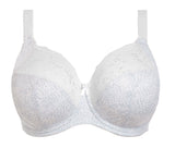 Morgan Underwire Banded Bra with Stretch Lace - Printed White