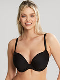 Faith Moulded Plunge Bra in Black