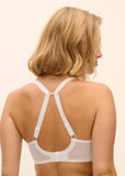 Fascinate Moulded Plunge Bra in White