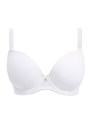 Fascinate Moulded Plunge Bra in White