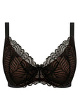 Alanna Padded Plunge Bra in Black