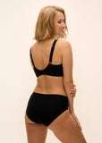 Deco Moulded Plunge Bra in Black