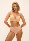 Deco Moulded Plunge Bra in Nude