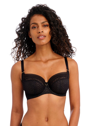 Viva Side Support Bra in Lace Noir