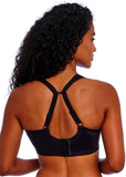 Dynamic Soft Cup Crop Top Sports Bra in Jet