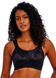 Dynamic Soft Cup Crop Top Sports Bra in Jet