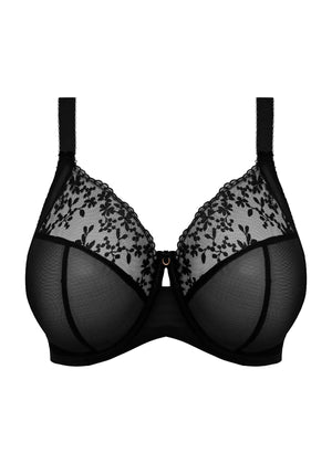 Zarla Stretch Banded Bra in Black