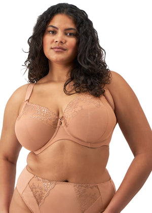 Zarla Stretch Banded Bra in Cafe Au Lait
