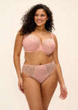 Lucie Stretch Plunge Bra in Pale Blush