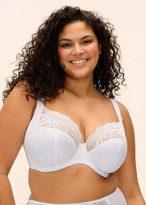 Lucie Stretch Plunge Bra in White