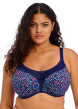 Energise Underwire Sports Bra with J-Hook in Navy Geo