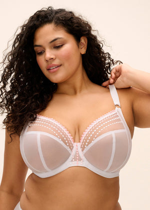 Matilda Underwire Plunge Bra in white