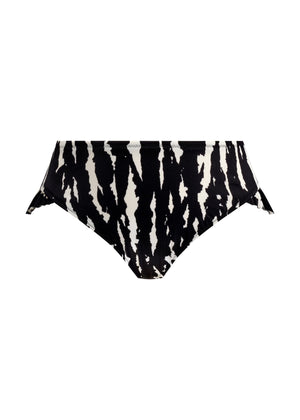 Echo Shell High Leg Bikini Brief in Black