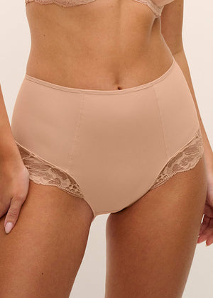 Reflect High Waist Brief in Natural Beige