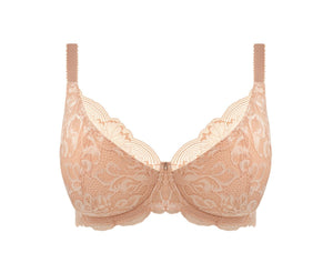 Emmaline Padded Plunge Bra in Natural Beige