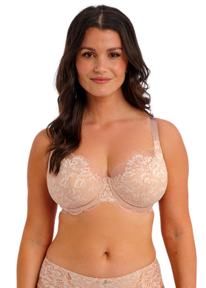 Emmaline Padded Plunge Bra in Natural Beige