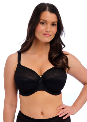 Demure Moulded Non Padded Bra in Black