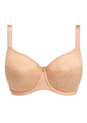 Demure Moulded Non Padded Bra in Natural Beige