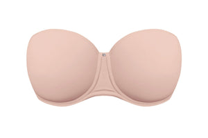 Aura Underwire Moulded Strapless Bra in Natural Beige