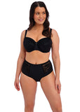 Illusion High Waist Brief in Black