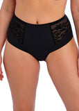 Illusion High Waist Brief in Black