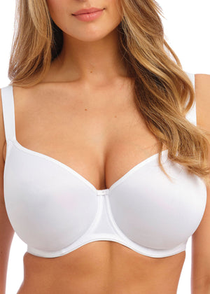 Smoothing Balcony Bra in White