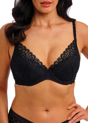 Raffine Plunge Bra in Black