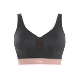 Panache Wired Non-Padded Sports Bra in Charcoal