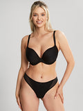 Faith Moulded Plunge Bra in Black