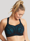 Panache Underwire Sports Bra in Black and Aqua