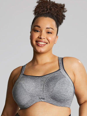 Activate Wired Non-Padded Sports Bra in Charcoal Marl