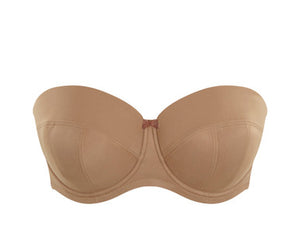 Dana Strapless Balcony Bra in Caramel