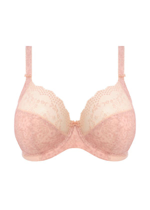 Lucie Stretch Plunge Bra in Pale Blush