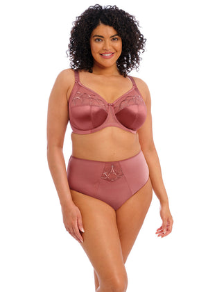 Cate Underwire Full Cup Banded Bra - Rosewood