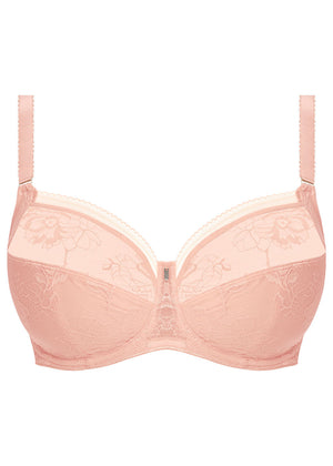 Fusion Lace Underwire Side Support Bra - Blush