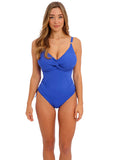 Beach Waves Underwire Twist Front Swimsuit with Adjustable Leg